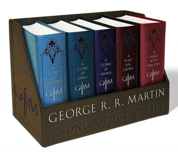 George R. R. Martin's A Game of Thrones 5-Book Boxed Set  1. A Game of Thrones 2. A Clash of Kings 3. A storm of Swords 4. A Feast for Crows  5. A Dance with Dragons EnglishBookHouse